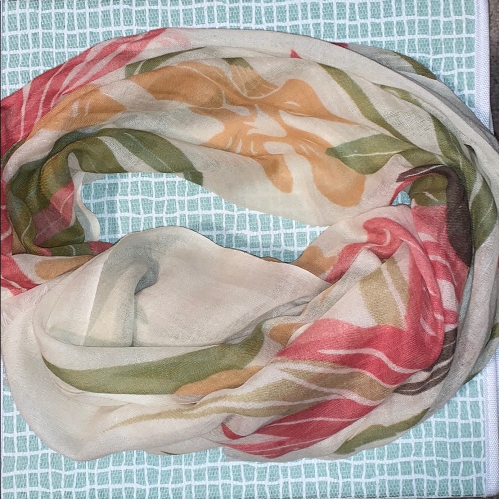 Anthropologie floral scarf